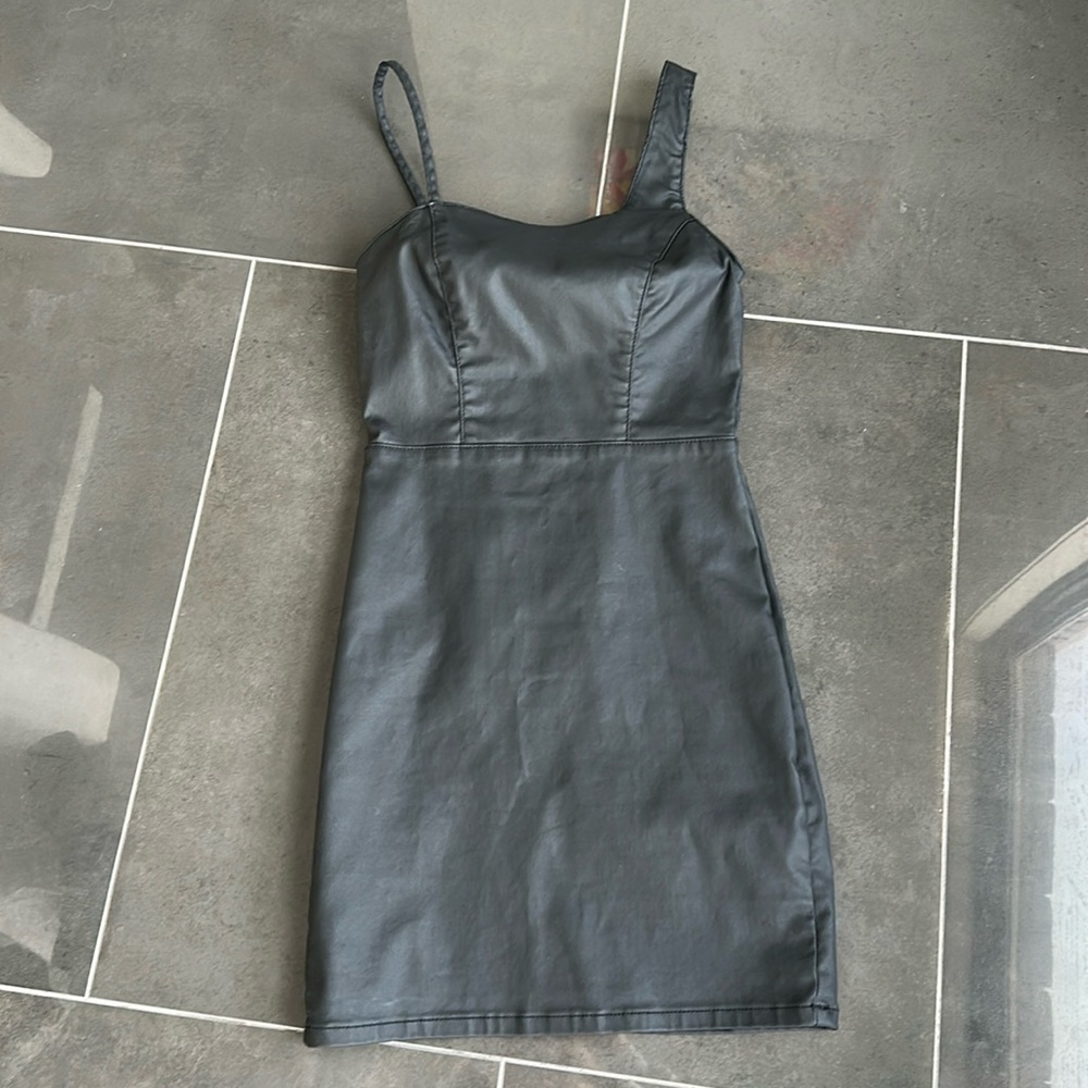 Topshop faux leather dress. Excellent condition